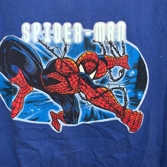 Vintage 2000 Youth Spider-Man Graphic T-Shirt Size Small Y2K Marvel - Picture 4 of 4